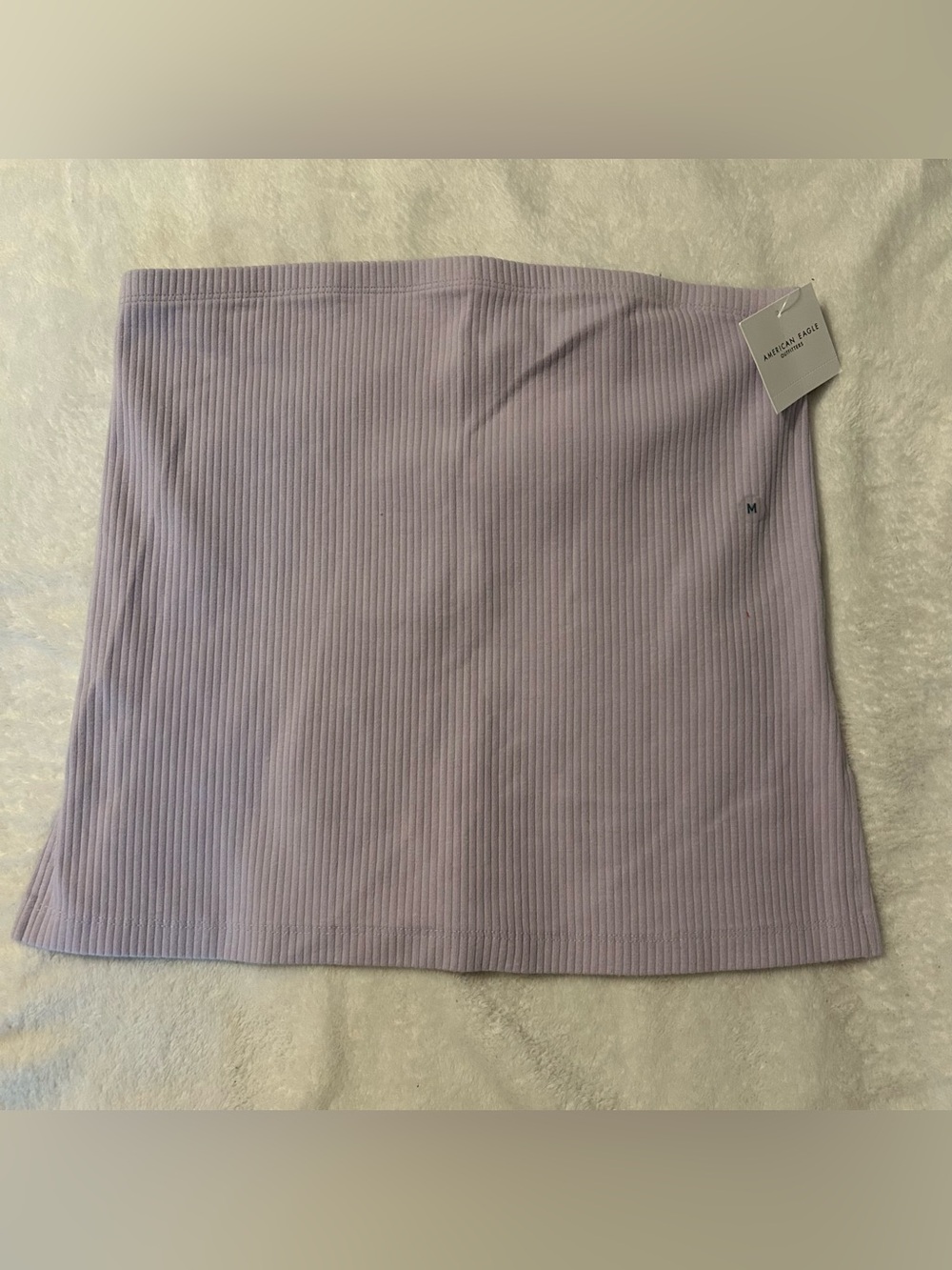 New women’s American eagle purple ribbed strapless tube top size medium